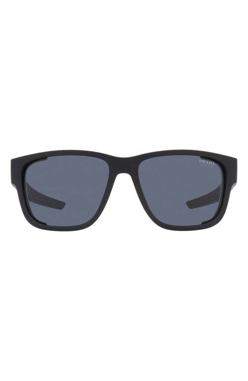 59mm Pillow Sunglasses in Rubber Black