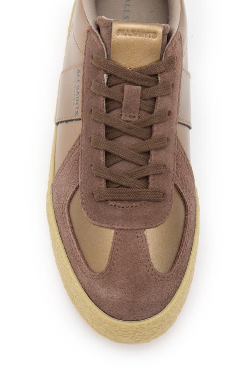 Shop Allsaints Jaimee Sneaker In Bronze Brown