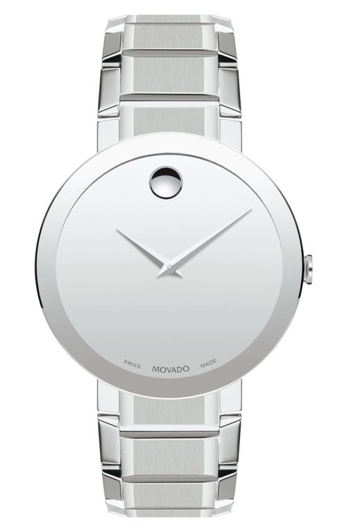 Movado Sapphire Bracelet Watch, 39mm in Silver at Nordstrom