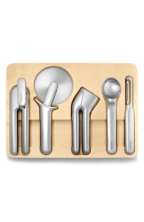 Shop Caraway 6-piece Stainless Steel Kitchen Gadget Set In Silver