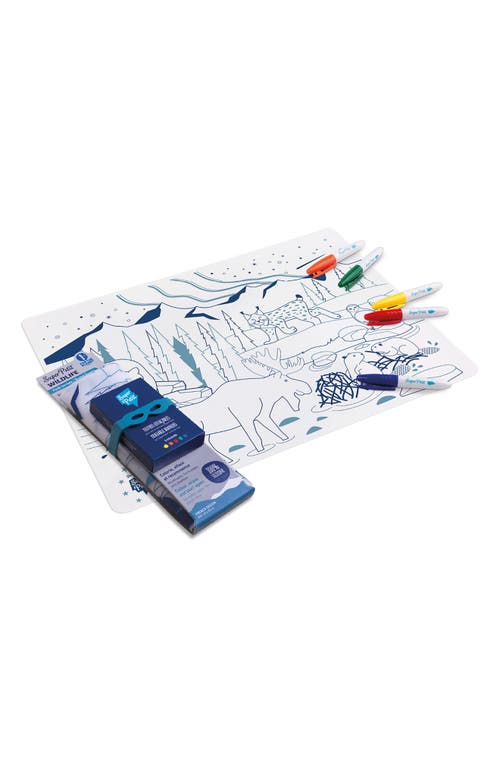 Scrunch Boreal Forest Reusable Coloring Mat & Washable Markers in Multi at Nordstrom
