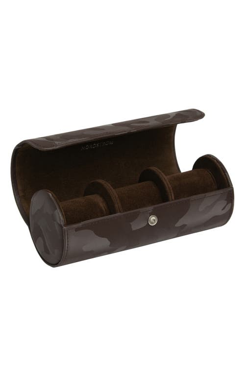 Nordstrom Watch Roll In Chocolate Camo