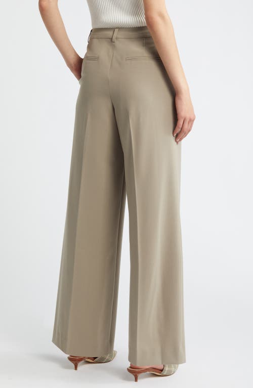 Shop Open Edit Wide Leg Pants In Grey Chia