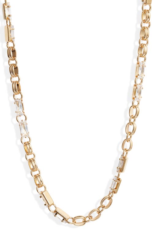Twisted Cosmos Cubic Zirconia Chain Necklace in Gold