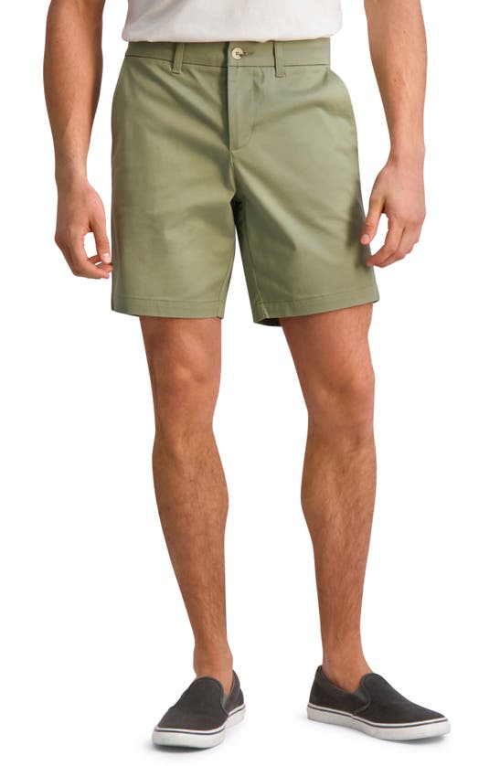 Ben Sherman Stretch Cotton Chino Shorts In Vetiver