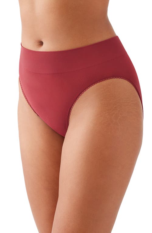 Shop Wacoal Feeling Flexible High Cut Briefs In Cordovan