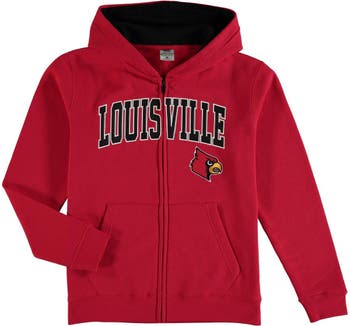 Louisville Womens Fleece Full Zip Jacket L Wordmark | Red | Small