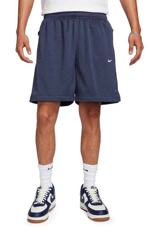 Nike Solo Swoosh Mesh Athletic Shorts In Thunder Blue/white