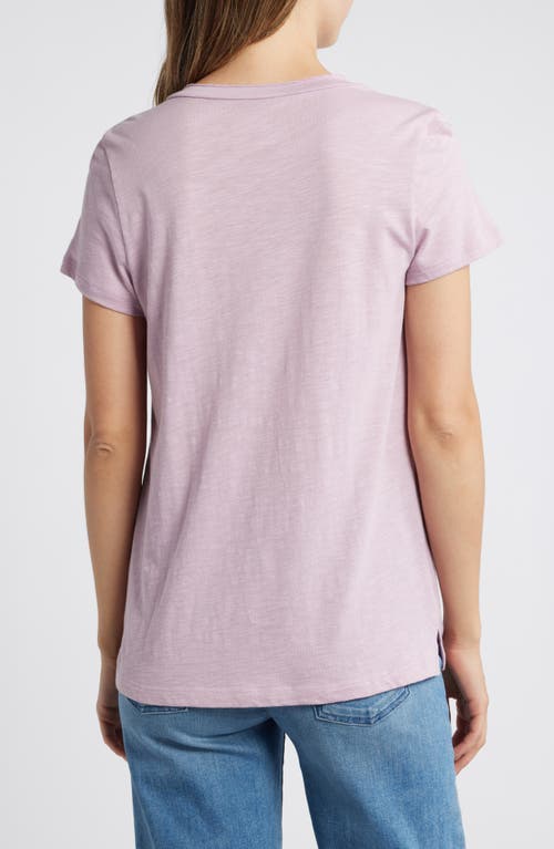 Shop Caslonr Caslon(r) V-neck Short Sleeve Pocket T-shirt In Purple Dawn