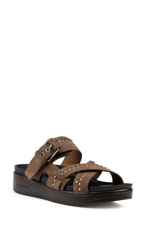 Shop Donald Pliner Platform Wedge Slide Sandal In Biscotti