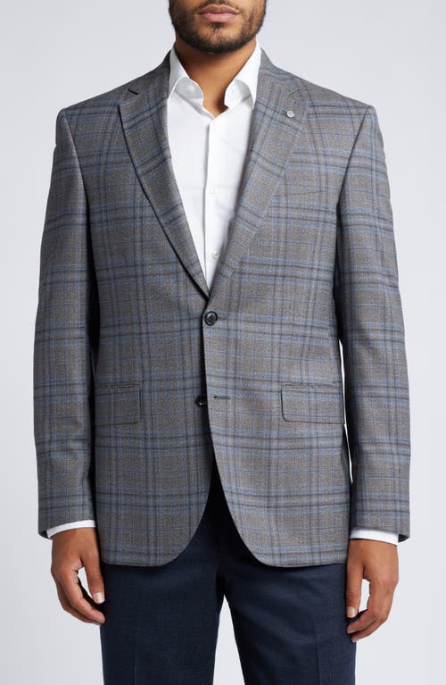 Ted Baker London Jay Deco Plaid Slim Fit Wool Sport Coat in Grey 