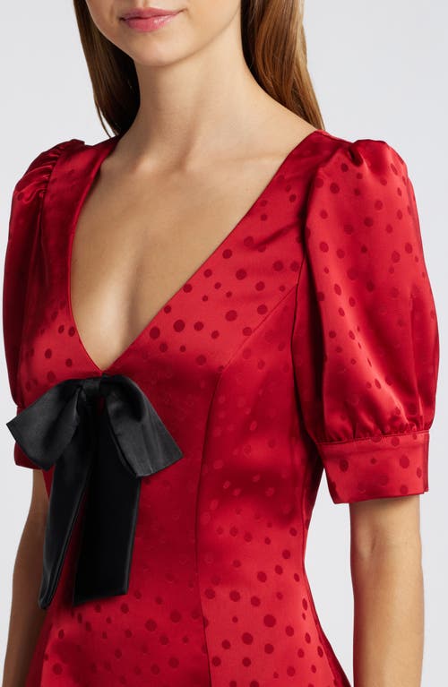 CHARLES HENRY CHARLES HENRY DOT JACQUARD SATIN MINIDRESS