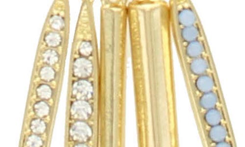 Shop Olivia Welles Bev Detail Necklace In Gold/blue