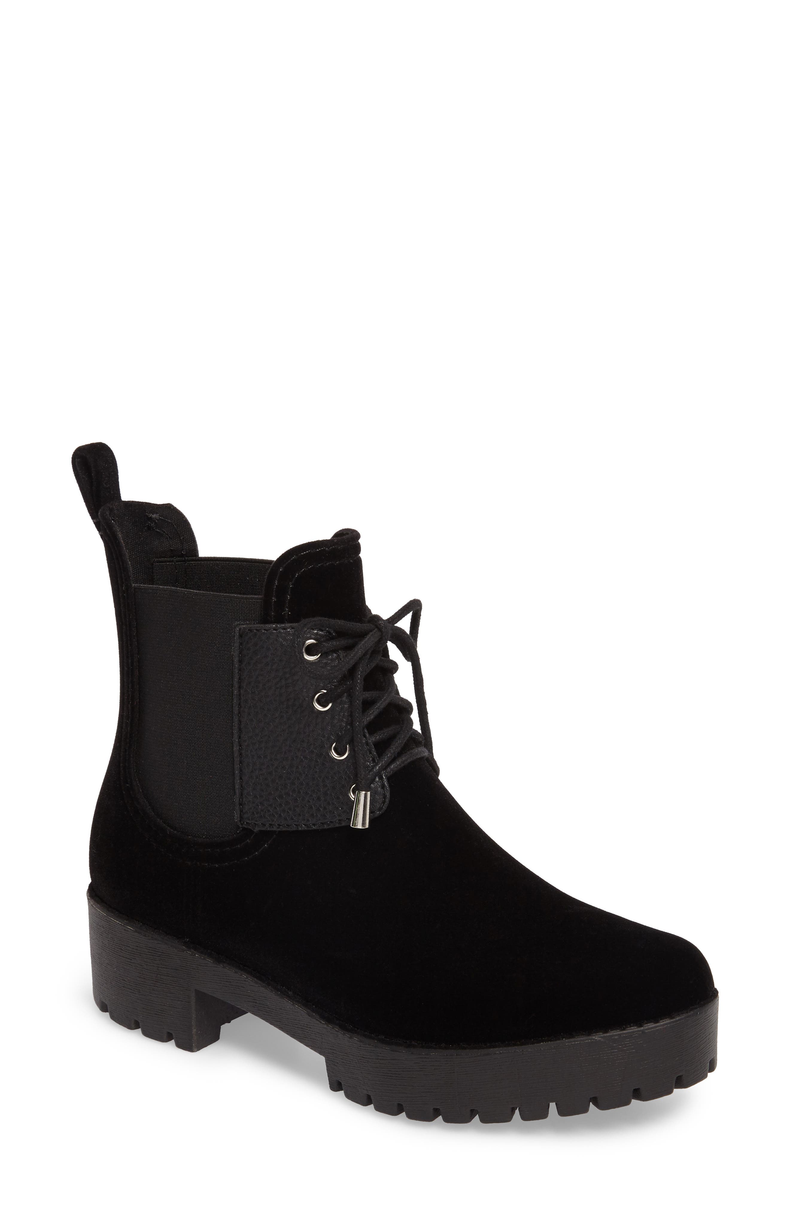 Dav Leeds Lace-Up Waterproof Boot, Black
