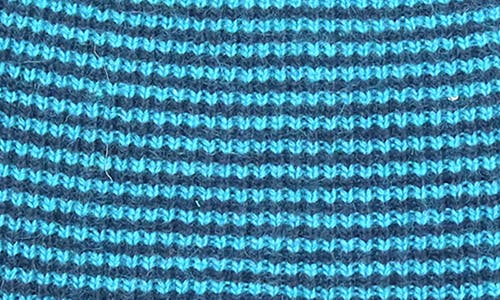 Portolano Mini Stripe Slouchy Hat In Navy/teal