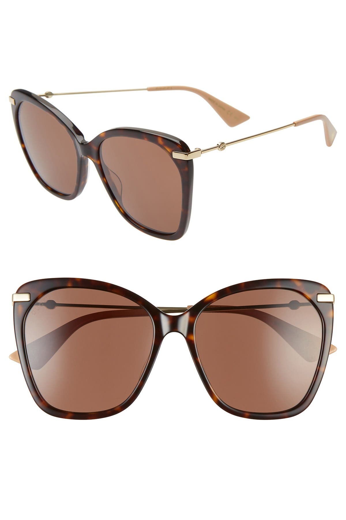 GUCCI | 56mm Butterfly Sunglasses 