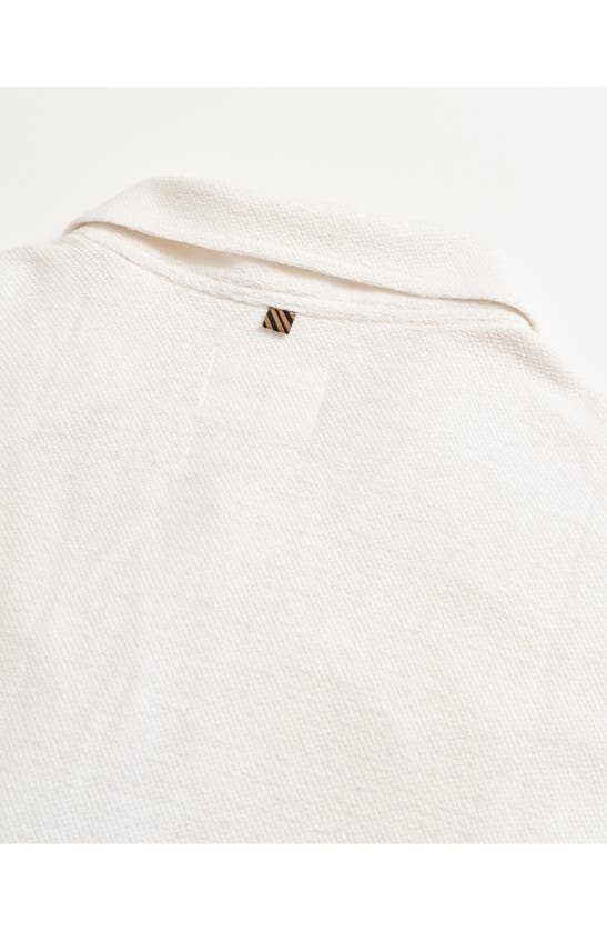 Billy Reid Hemp & Cotton Knit Polo In White