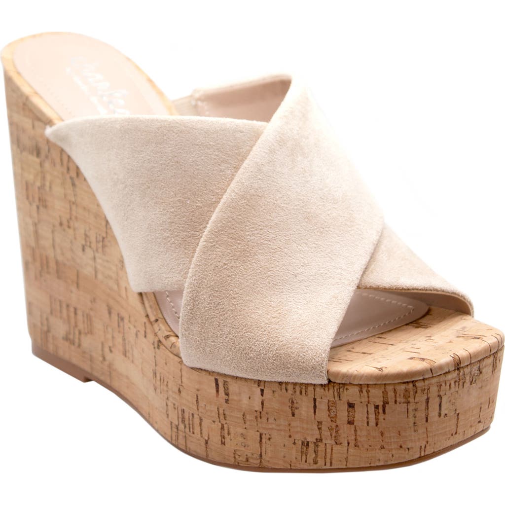 Charles By Charles David Duo Platform Wedge Sandal In Beige-ms