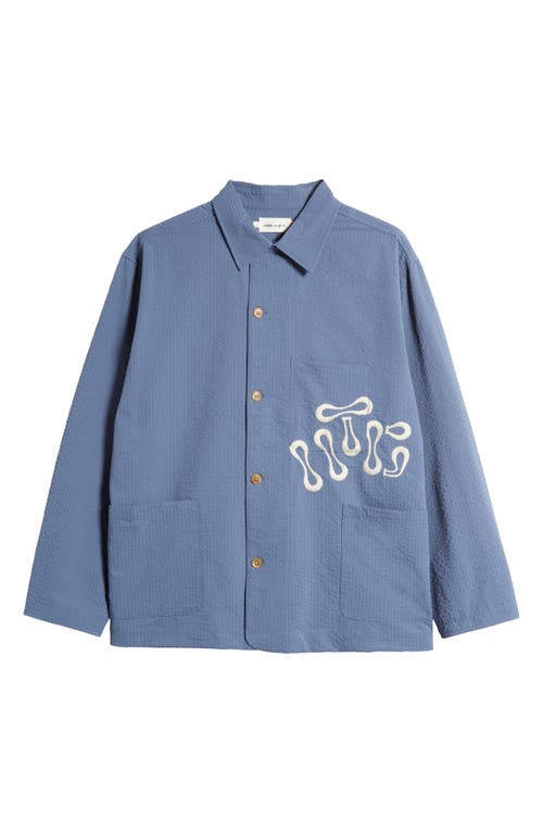 Honor The Gift Kids'  Embroidered Lightweight Workwear Jacket In Blue