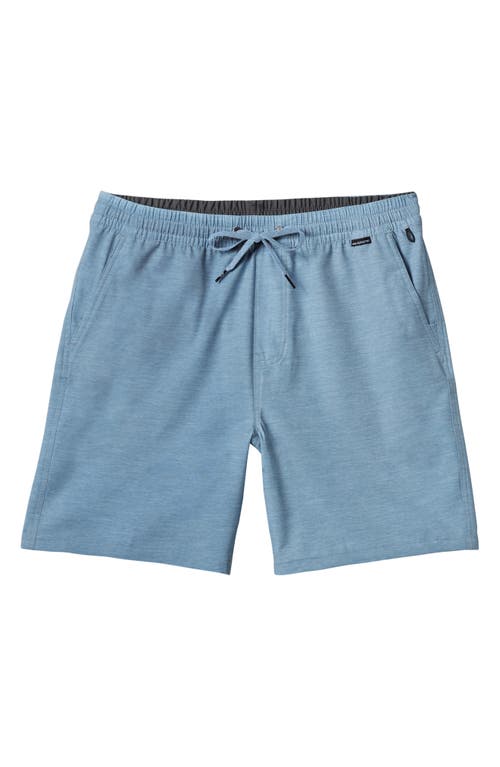 Quiksilver Heather Taxer Amphibian Water Repellent Board Shorts In Blue Shadow