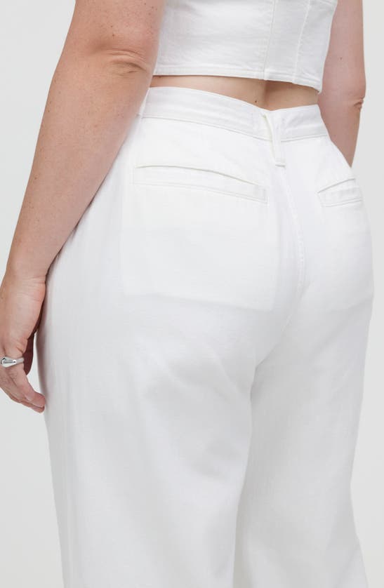 Shop Madewell The Harlow High Waist Wide Leg Jeans In Tile White