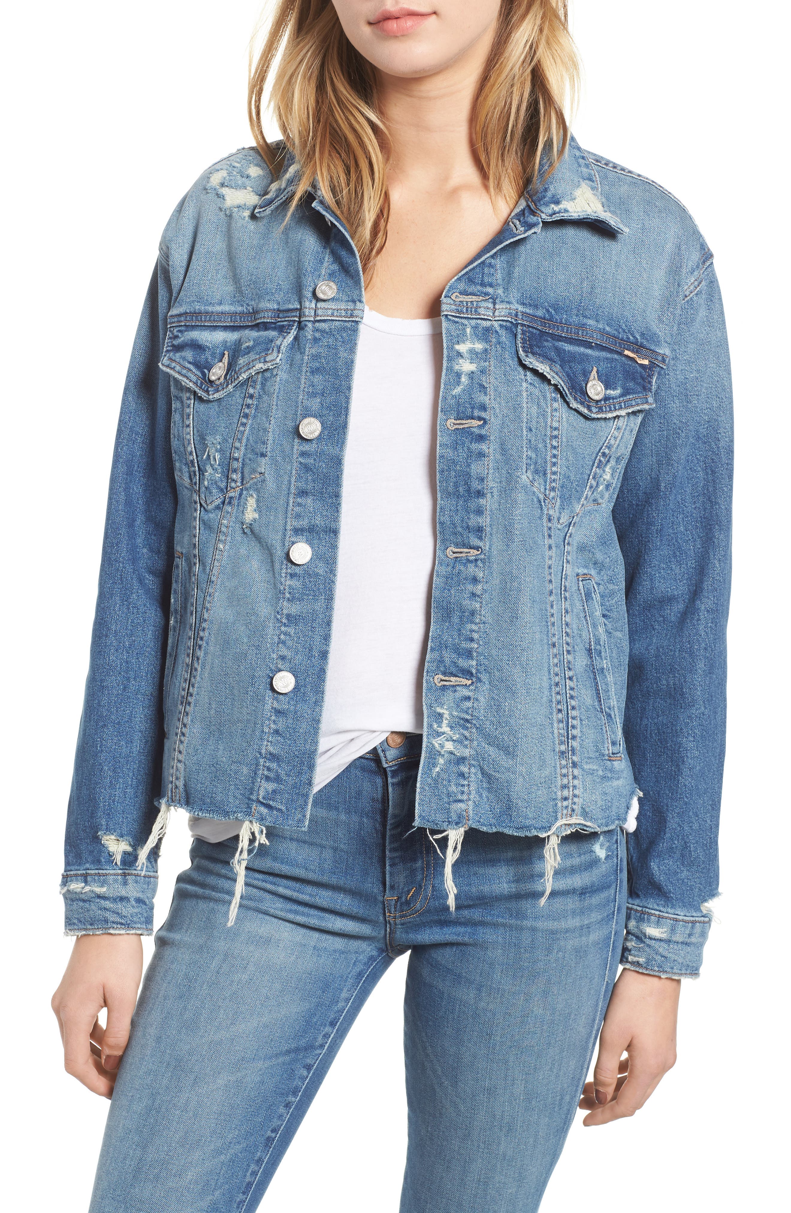 MOTHER The Cut Denim Jacket Nordstrom