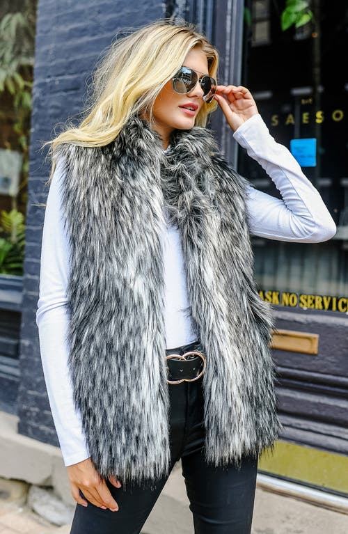 Shop Donna Salyers Fabulous-furs Donna Salyers Fabulous Furs Limited Edition Faux Fur Vest In Smokey Fox