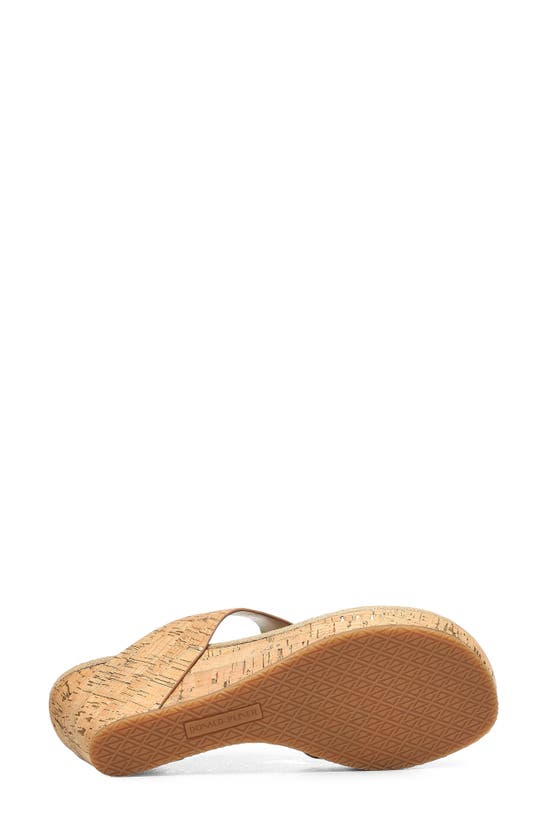 Shop Donald Pliner Gyere Wedge Loop Toe Sandal In Platino