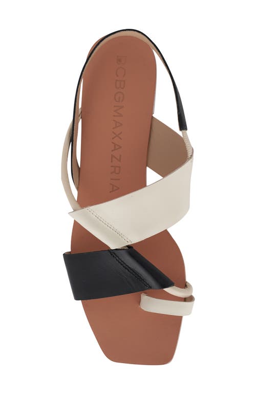 Shop Bcbgmaxazria Marlin Slingback Sandal In Black/white
