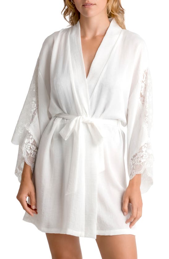 In Bloom By Jonquil Lace Wrap Robe In Ivory
