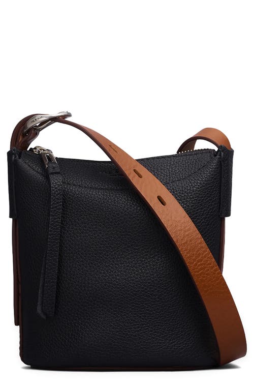 Mini Belize Leather Bucket Bag in Black