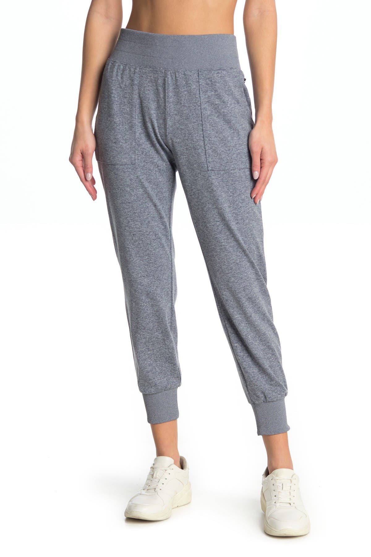 Jessica Simpson Jodie Knit Jogger Pants In Dark Grey7