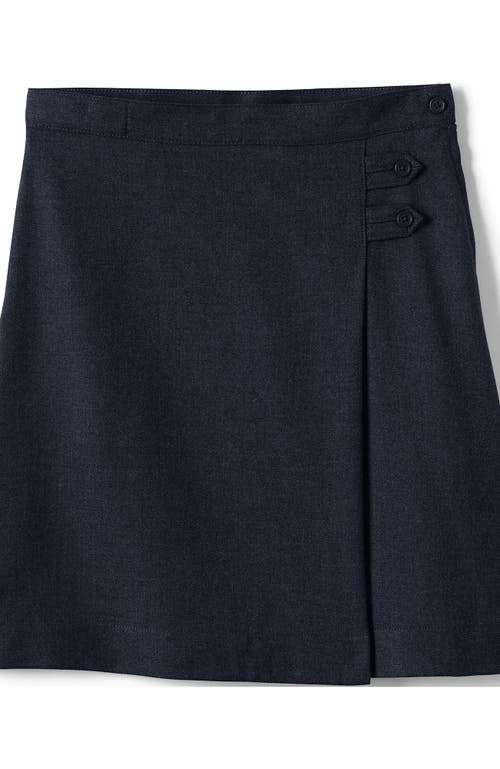 Lands' End School Uniform Girls Solid A-line Skirt Below The Knee In Classic Navy