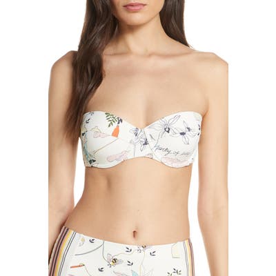 Tory Burch Underwire Bandeau Bikini Top, Ivory