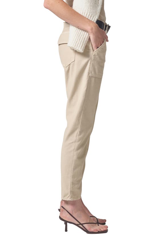 Shop Citizens Of Humanity Leah Sateen Cargo Pants In Taos Sand