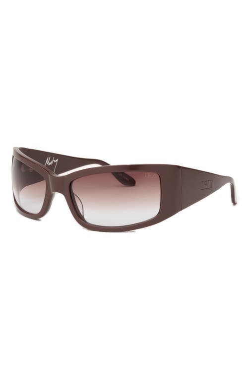 Shop Dezi X Monet Montay 61mm Shield Sunglasses In Brown/brown Gradient