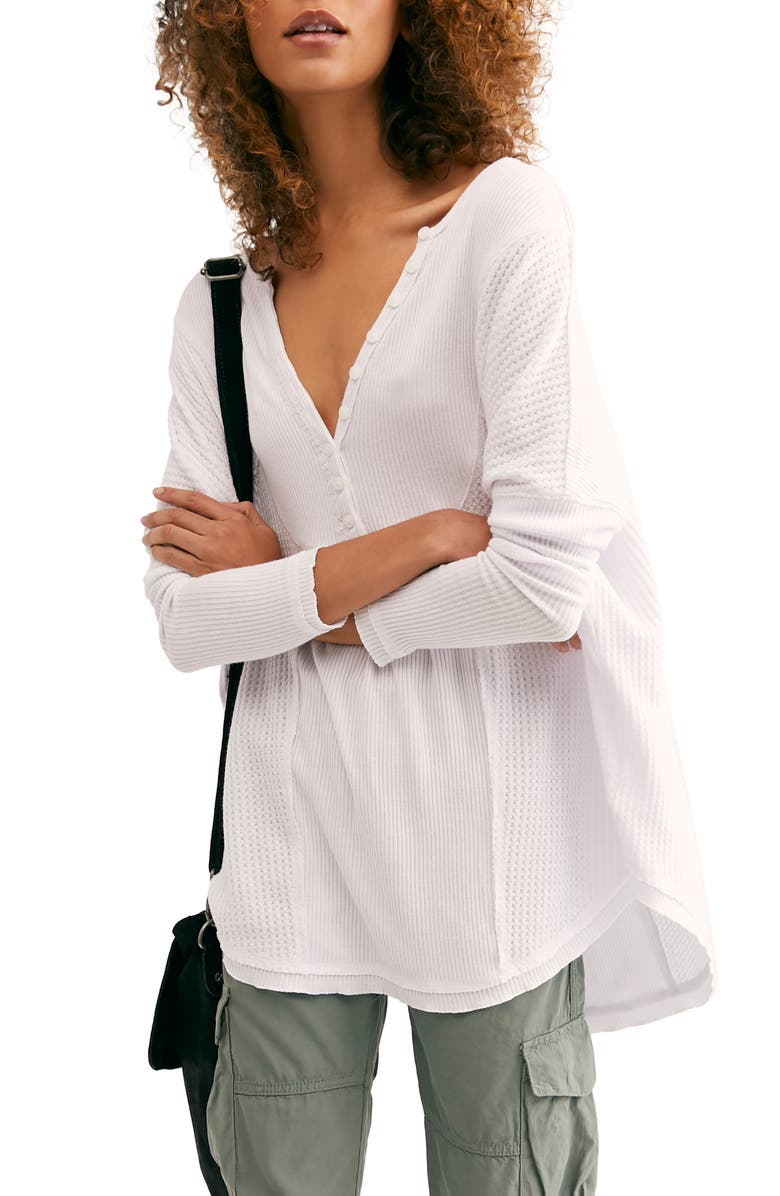 FREE PEOPLE Leo Henley Tee, Main, color, WHITE