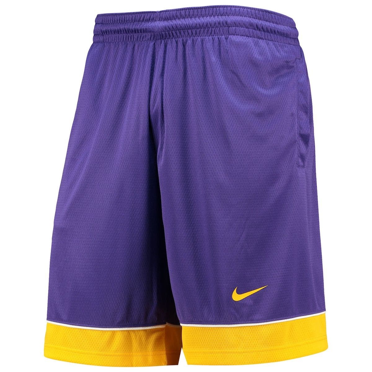 purple and gold nike shorts