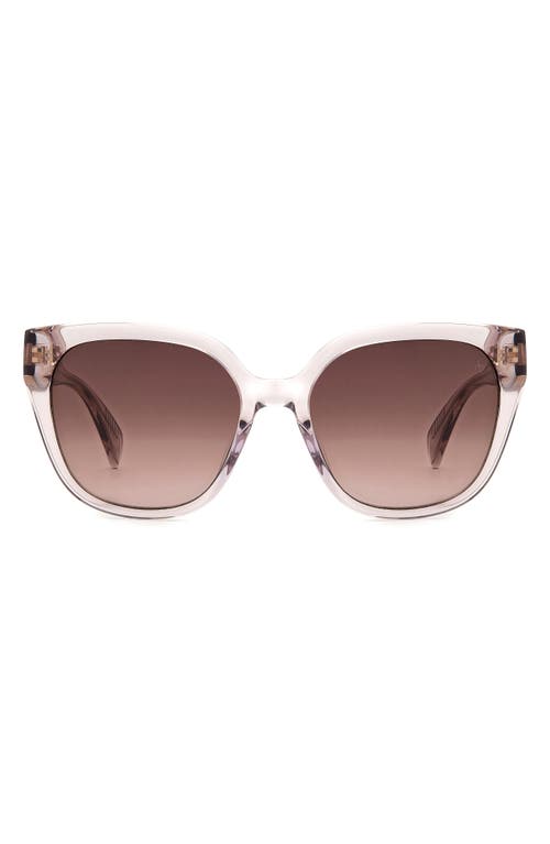 56mm Gradient Polarized Square Sunglasses in Beige/Brown Gradient
