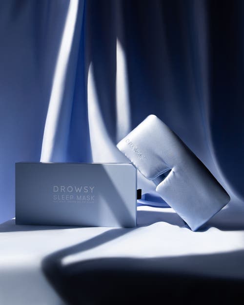 Drowsy Sleep Co . Silk Sleep Mask In Blue Belle