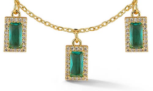 Chloe & Madison Chloe And Madison Cubic Zirconia Charm Necklace In Gold