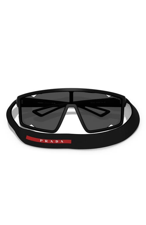 Prada Ps A03s 141mm Rectangular Sunglasses In Matte Black