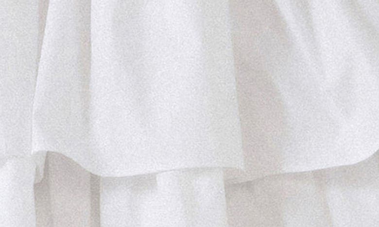 Endless Rose Smocked Tiered Cotton Minidress In White
