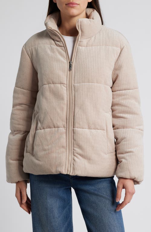 Shop Sam Edelman Quilted Chenille Rib Jacket In Oatmeal Beige