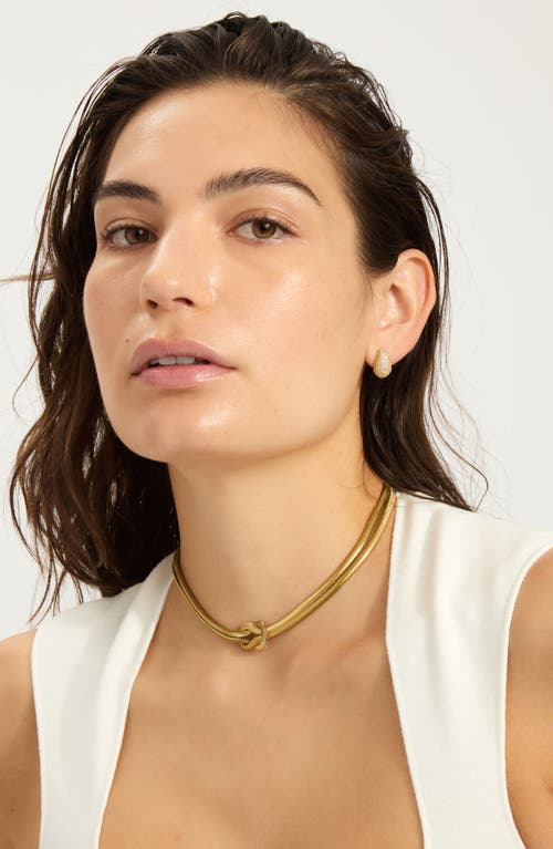 Adornia Tarnish Knot Collar Necklace In Gold