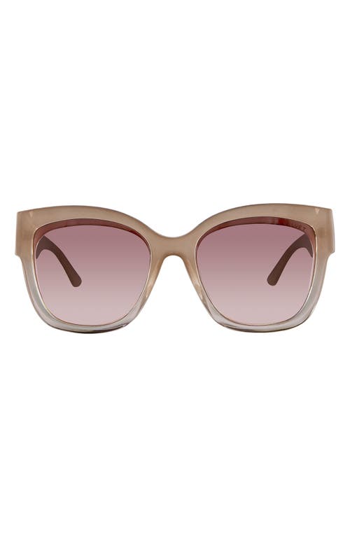 Velvet Eyewear Jane 55mm Gradient Cat Eye Sunglasses in Blush at Nordstrom