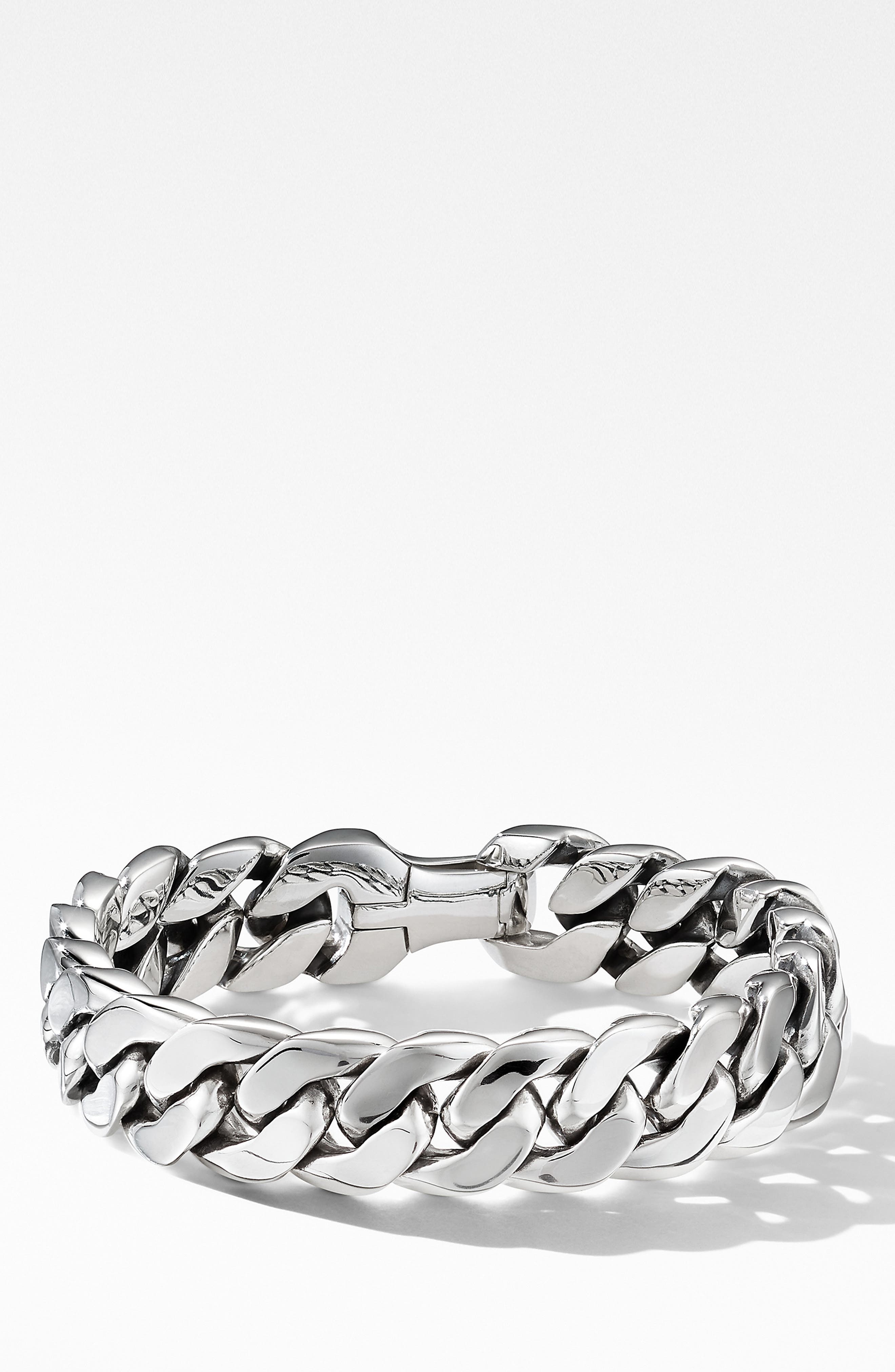 David Yurman Curb Chain Bracelet, 14.5mm in Silver Cover