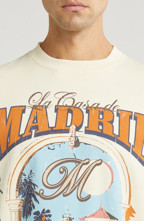 Shop Id Supply Co La Casa De Madrid Graphic T-shirt In Cream