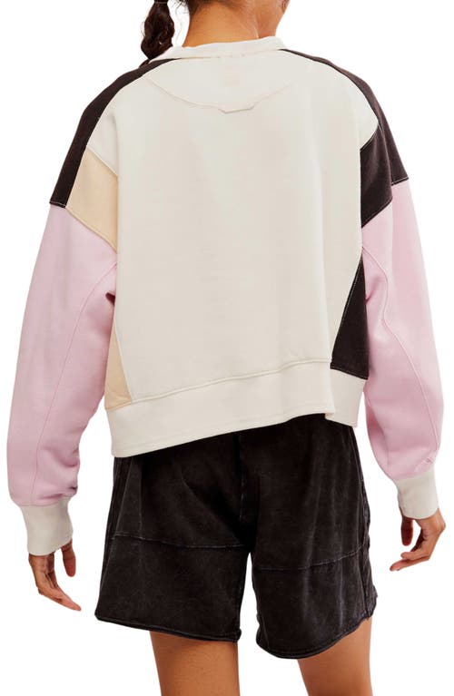 Shop Fp Movement By Free People Fp Movement Intercept Colorblock Graphic Sweatshirt In Homeplate Combo