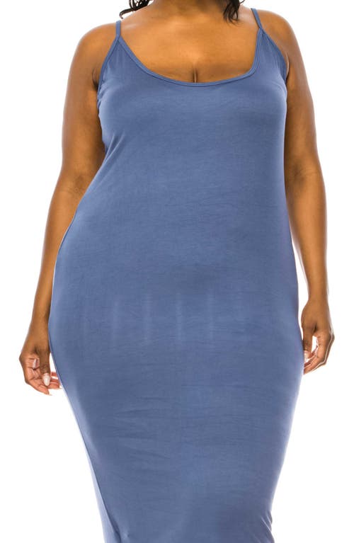 L I V D Jennie Stretch Midi Body-con Dress In Indigo